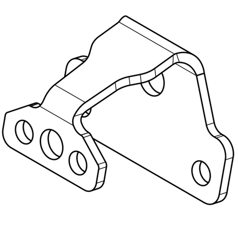 Soporte para luz de matrícula Highsider Pro S negro