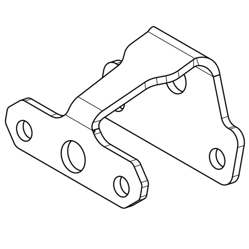 Soporte para luz de matrícula Highsider Pro XL negro