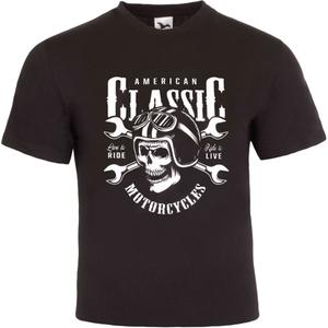 Camiseta RSA American Classic Motorcycles negra
