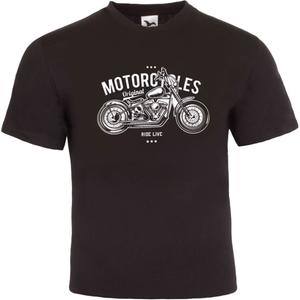 Camiseta RSA Motorcycles Ride Live negra
