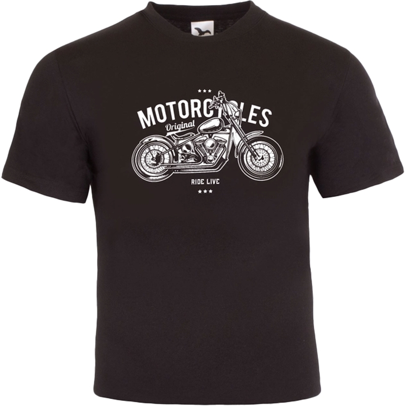 Camiseta RSA Motorcycles Ride Live negra