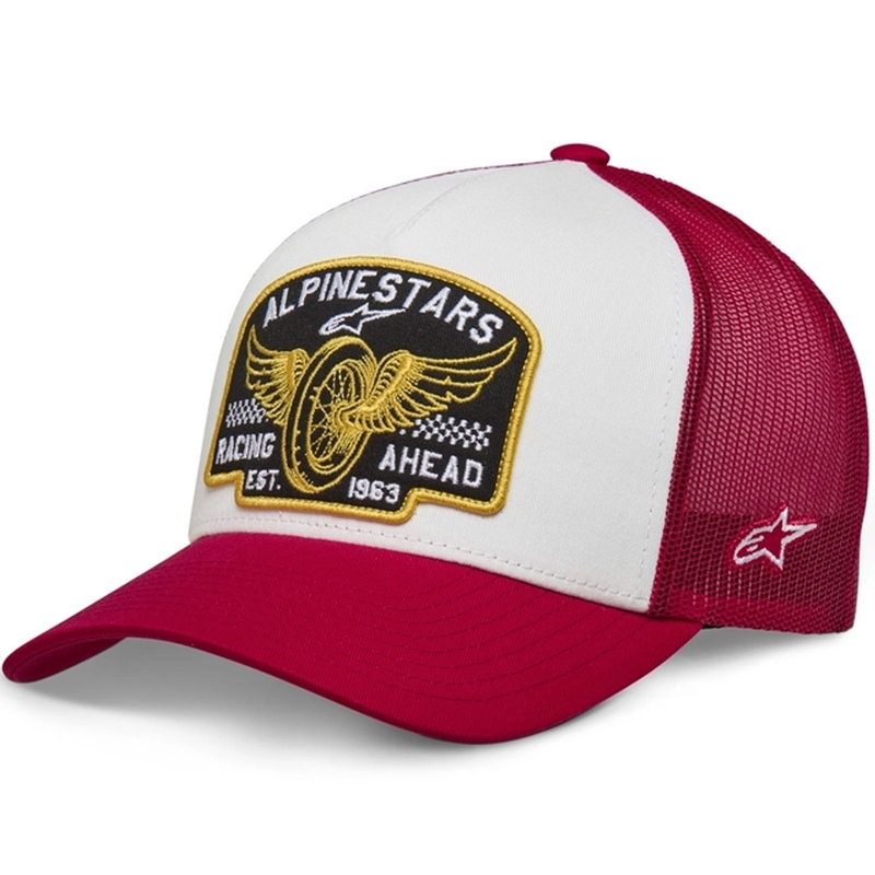 Gorra Alpinestars Heritage Patcher blanco-rojo