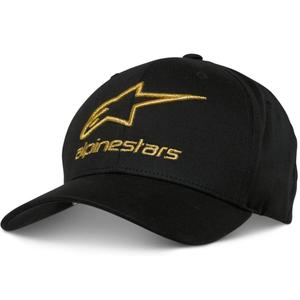 Gorra Gild Flexback de Alpinestars en color negro y dorado