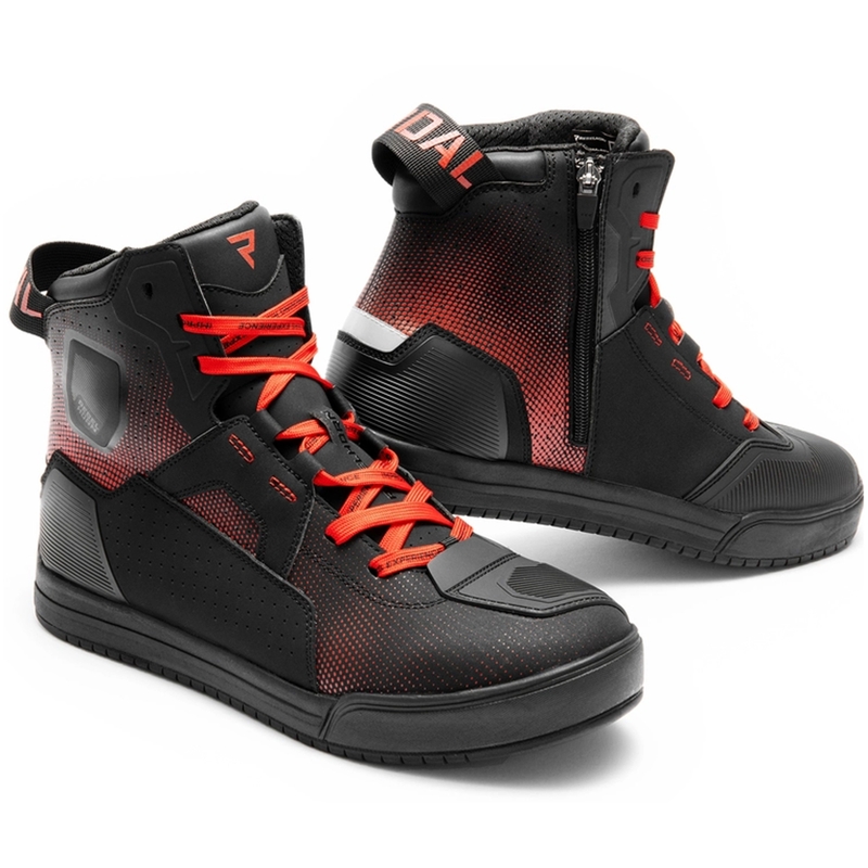 Botas de moto Rebelhorn Vandal II negras y rojas