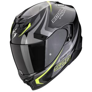 Casco integral de moto Scorpion EXO-520 EVO AIR TERRA negro-plata-amarillo fluorescente