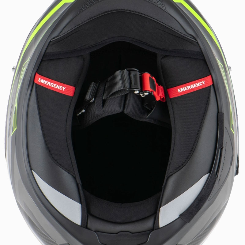 Casco integral de moto Scorpion EXO-520 EVO AIR TERRA negro-plata-amarillo fluorescente liquidación