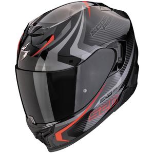 Casco integral de moto Scorpion EXO-520 EVO AIR TERRA negro-plata-rojo