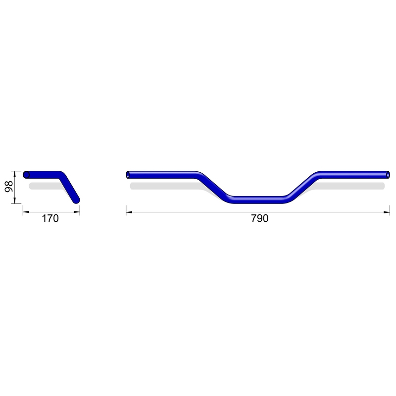 Manillar de moto Highsider Pro Naked bike L02 7/8 pulgadas cromado