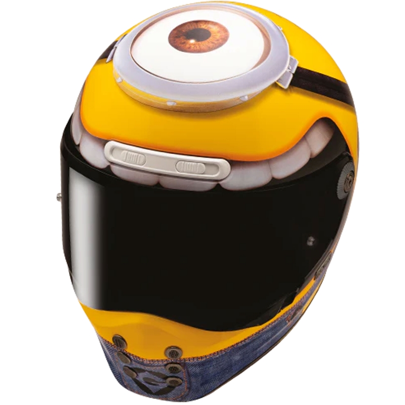 Casco integral de moto HJC V10 Stuart Minions MC3 amarillo-azul
