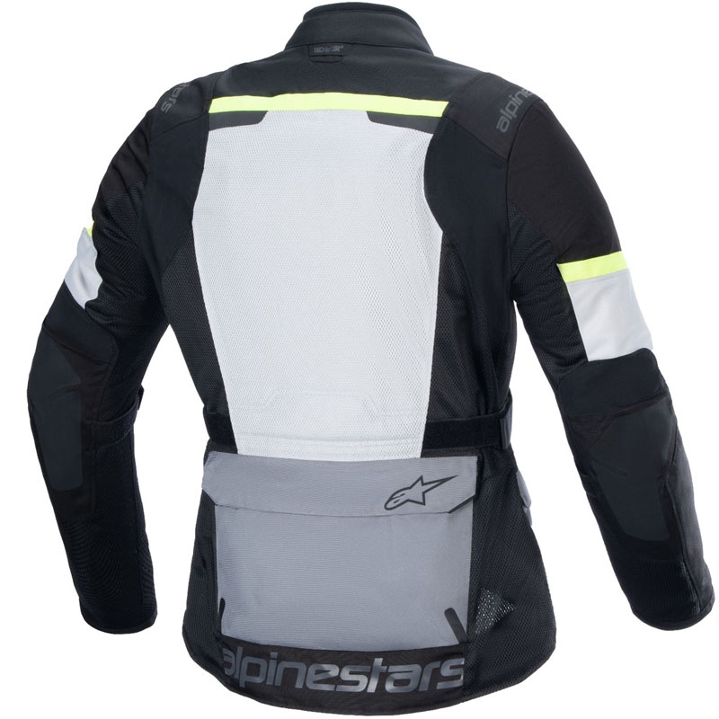 Chaqueta de moto Alpinestars Andes Air Drystar gris claro-gris oscuro-negro-amarillo fluorescente