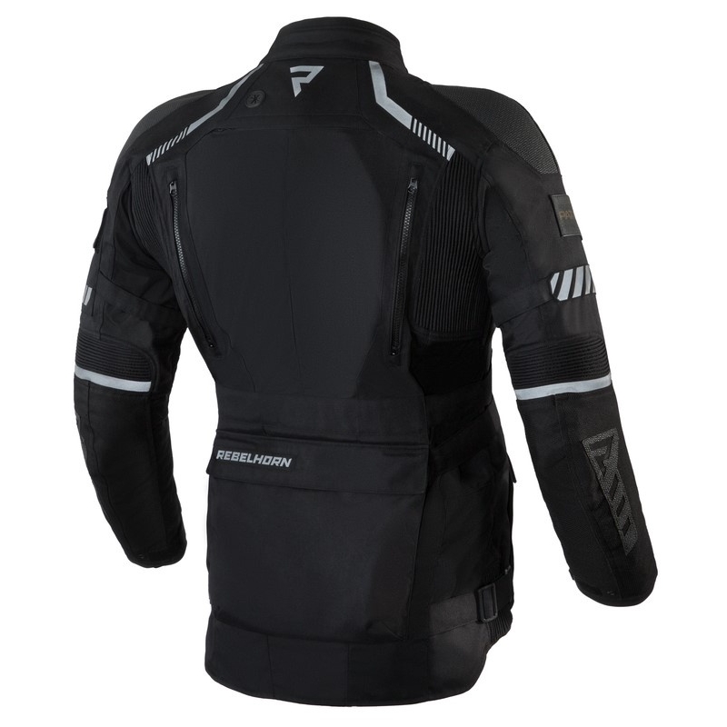 Chaqueta de moto negra Rebelhorn Patrol