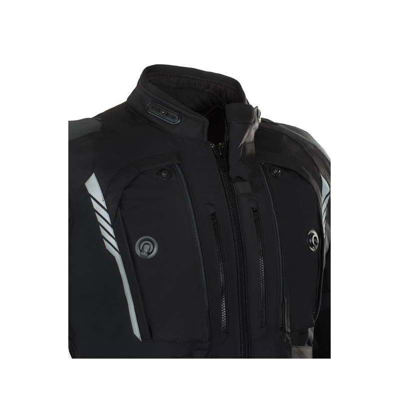 Chaqueta de moto negra Rebelhorn Patrol