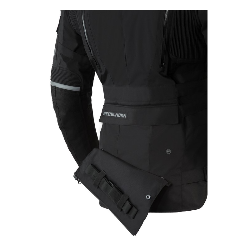 Chaqueta de moto negra Rebelhorn Patrol