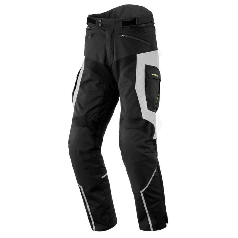 Pantalones de moto Rebelhorn Hardy II gris-negro-amarillo fluo liquidación