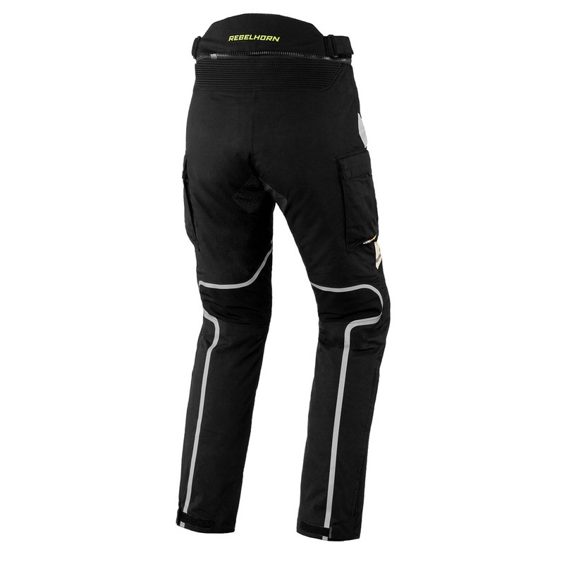 Pantalón de moto para mujer Rebelhorn Hardy II Gris-Negro-Amarillo Flúo liquidación