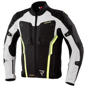 Chaqueta de moto Rebelhorn Borg negro-gris-amarillo fluo liquidación