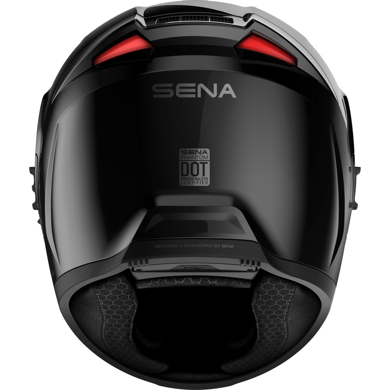 Casco integral para motocicleta SENA Phantom con auriculares de malla, negro mate