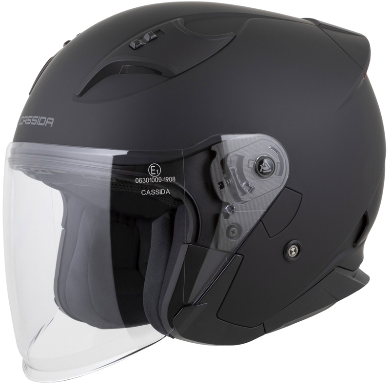 Casco abierto Cassida Reflex 2.0 Solid en negro mate y gris oscuro