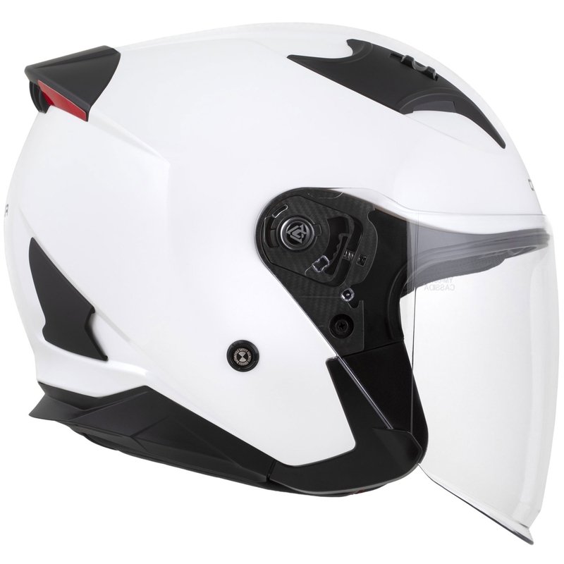 Casco de moto abierto Cassida Reflex 2.0 Solid blanco-negro