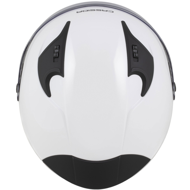 Casco de moto abierto Cassida Reflex 2.0 Solid blanco-negro