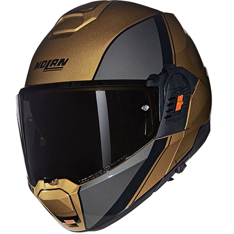 Casco de moto abatible Nolan N120-1 Verniciatura Speciale N-COM 342 arena-negro