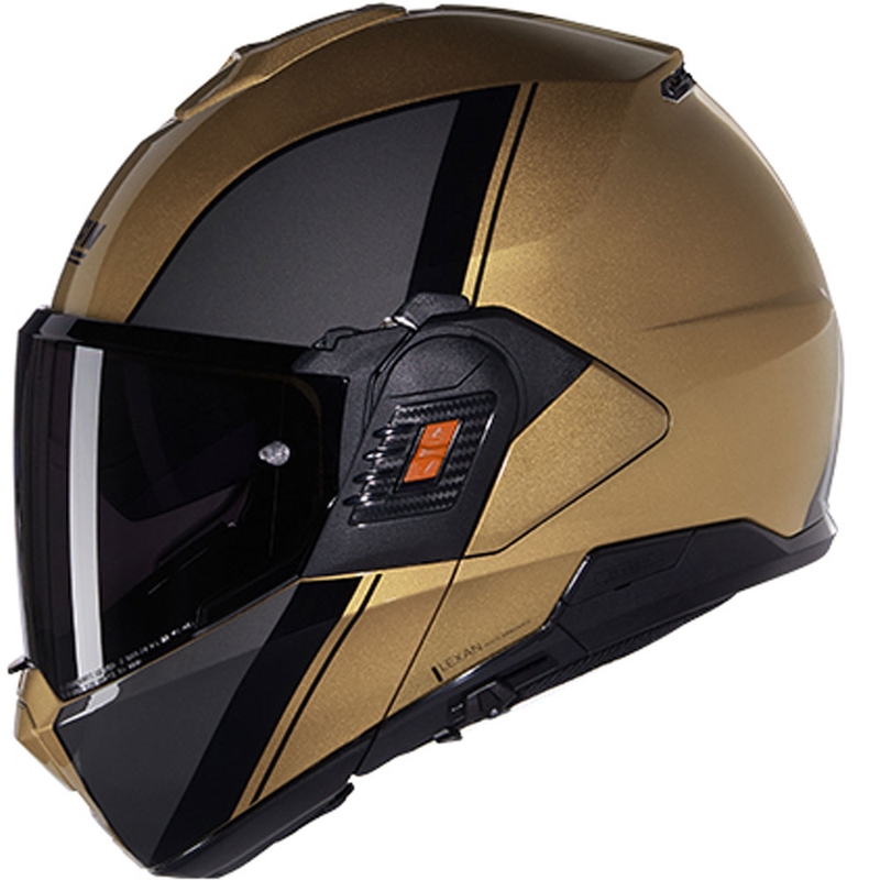 Casco de moto abatible Nolan N120-1 Verniciatura Speciale N-COM 342 arena-negro