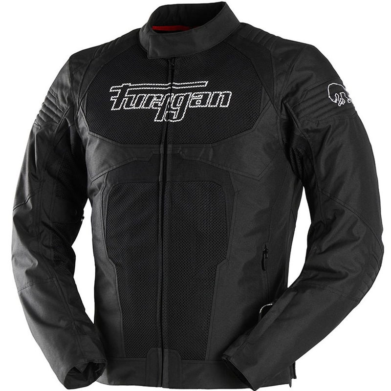 Chaqueta de moto Furygan WB08 Vented+ negra y blanca