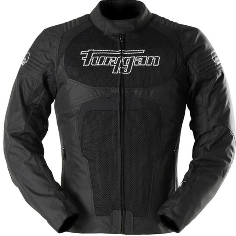Chaqueta de moto Furygan WB08 Vented+ negra y blanca