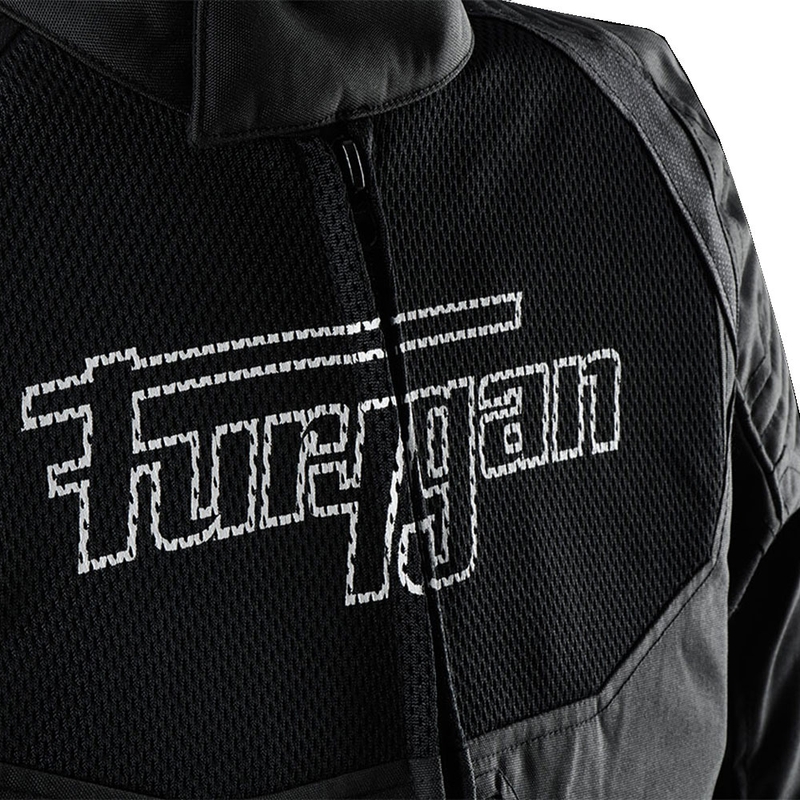 Chaqueta de moto Furygan WB08 Vented+ negra y blanca