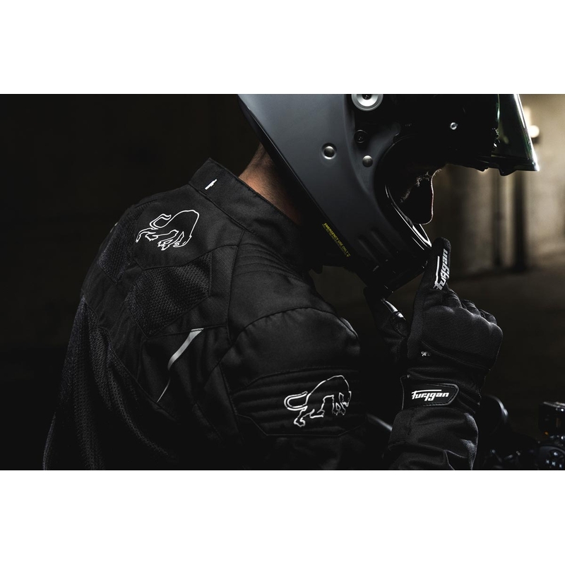 Chaqueta de moto Furygan WB08 Vented+ negra y blanca