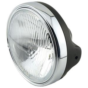 Faro delantero Highsider Smart LTD 7 con cristal grabado, negro brillante