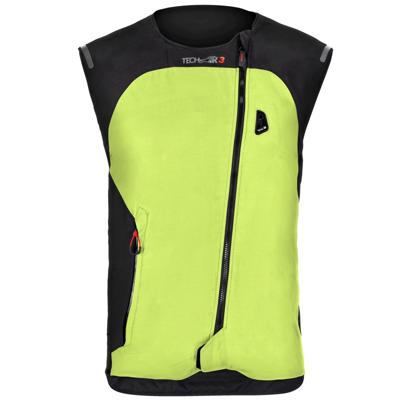 Chaleco airbag con sistema Tech-Air®3 V2 de Alpinestars, amarillo fluorescente y negro