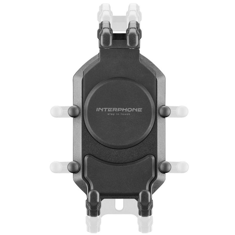 Soporte universal para teléfonos Interphone duraderos con sistema antivibración.