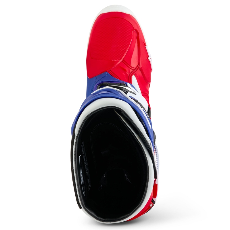 Botas de moto Alpinestars Tech 10 Edición Limitada FORTITUDE Blanco-Azul-Rojo