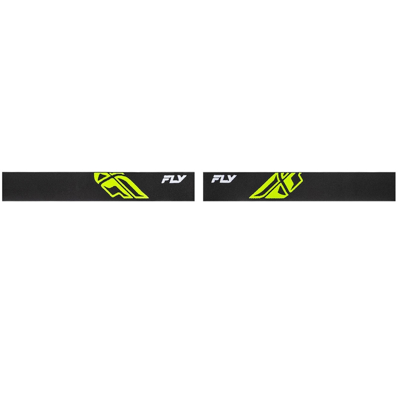 Gafas de motocross Fly Racing Focus negras-verde fluorescente con plexiglás transparente