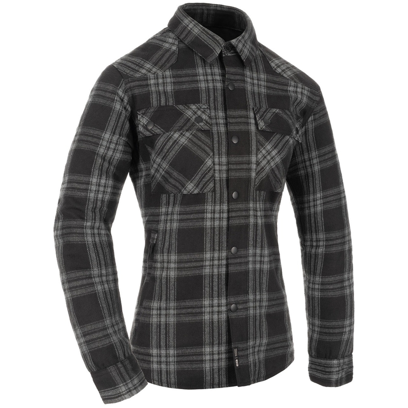 Camisa de moto para mujer Oxford Kickback 3.0 gris