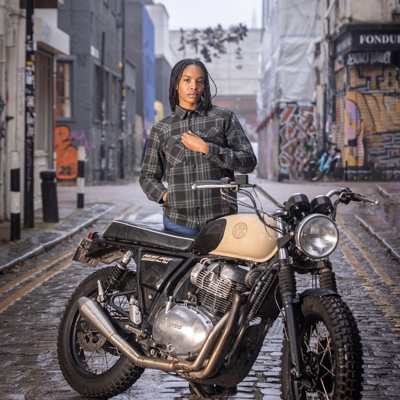 Camisa de moto para mujer Oxford Kickback 3.0 gris