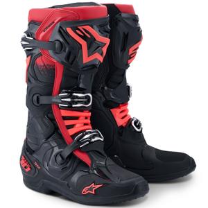 Botas de moto Alpinestars Tech 10 negro-rojo