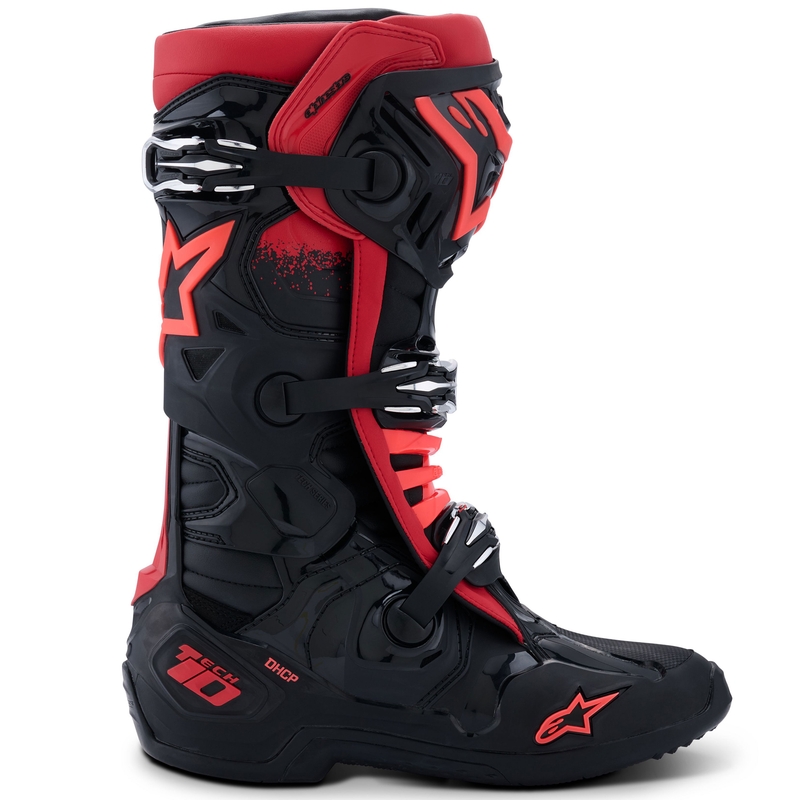 Botas de moto Alpinestars Tech 10 negro-rojo