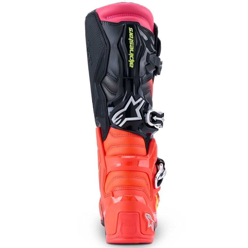 Botas de moto Alpinestars Tech 7 negro-rojo fluo-rosa fluo