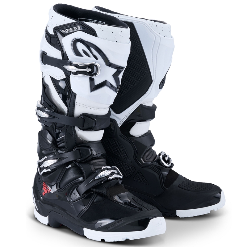 Botas de moto enduro Alpinestars Tech 7 negro-blanco