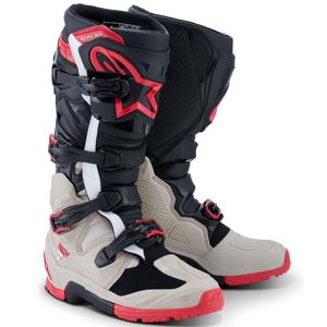 Botas de moto Alpinestars Tech 7 Enduro Negro-Gris Claro-Rojo