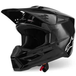 Casco de motocross Alpinestars S-M3 Solid negro