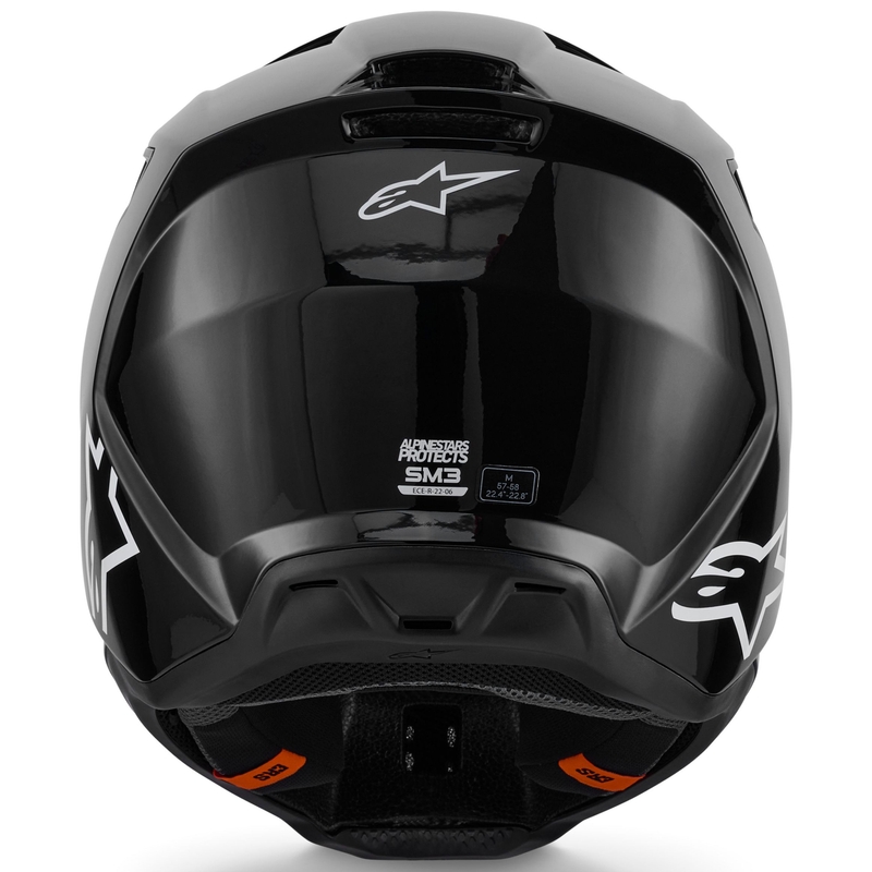 Casco de motocross Alpinestars S-M3 Solid negro