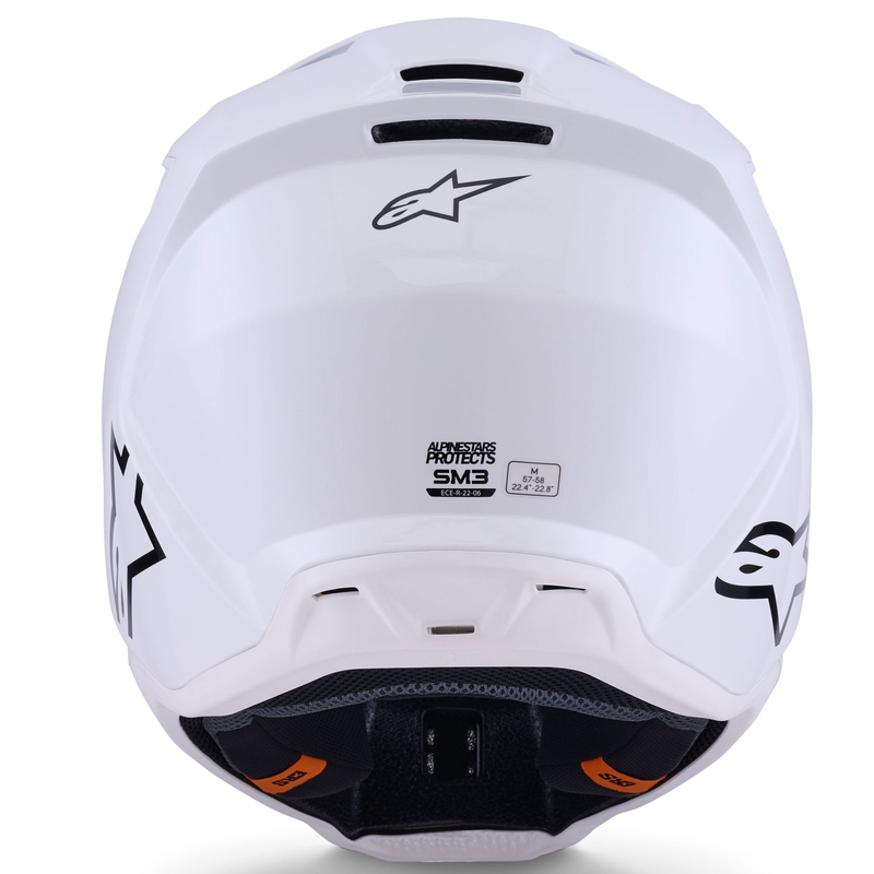 Casco de motocross Alpinestars S-M3 Solid blanco