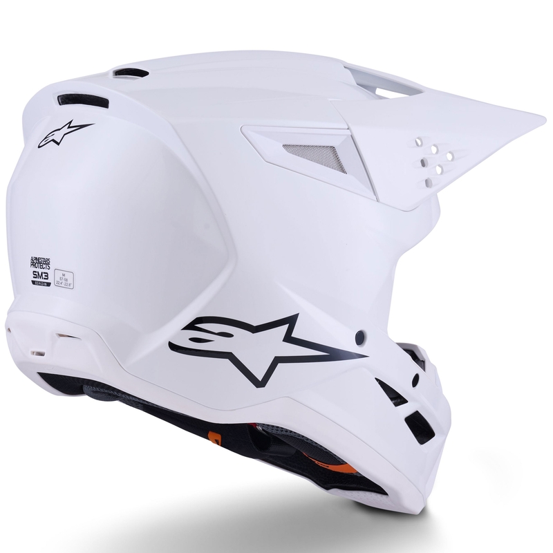 Casco de motocross Alpinestars S-M3 Solid blanco
