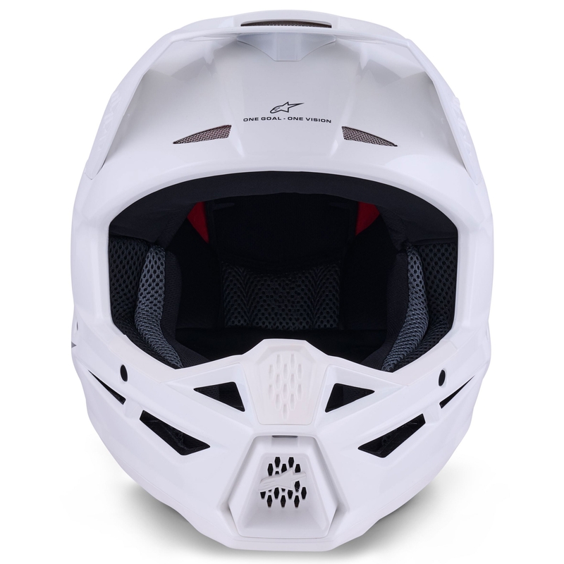Casco de motocross Alpinestars S-M3 Solid blanco