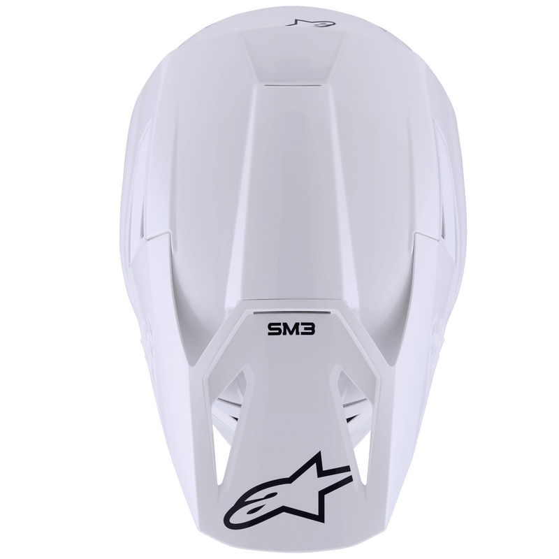 Casco de motocross Alpinestars S-M3 Solid blanco