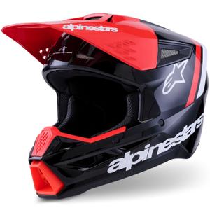 Casco de motocross Alpinestars S-M3 Radium negro-rojo fluorescente-blanco