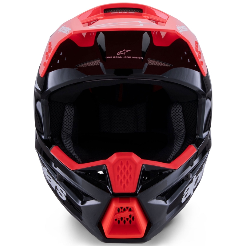 Casco de motocross Alpinestars S-M3 Radium negro-rojo fluorescente-blanco